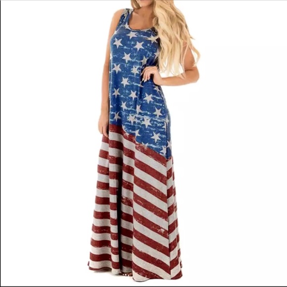 SMALL ONLY Patriotic sleeveless maxi dress - Picture 2 of 6